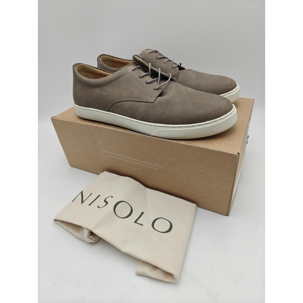 Nisolo Shoes Mens Size 10 Gray Diego Everyday Sneaker Leather Casual‎ New
